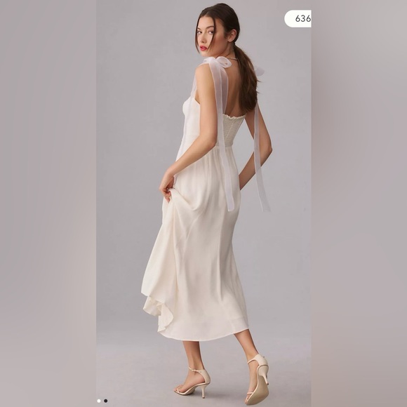 ANTHROPOLOGIE Kairo Dress Ivory - Picture 6 of 15